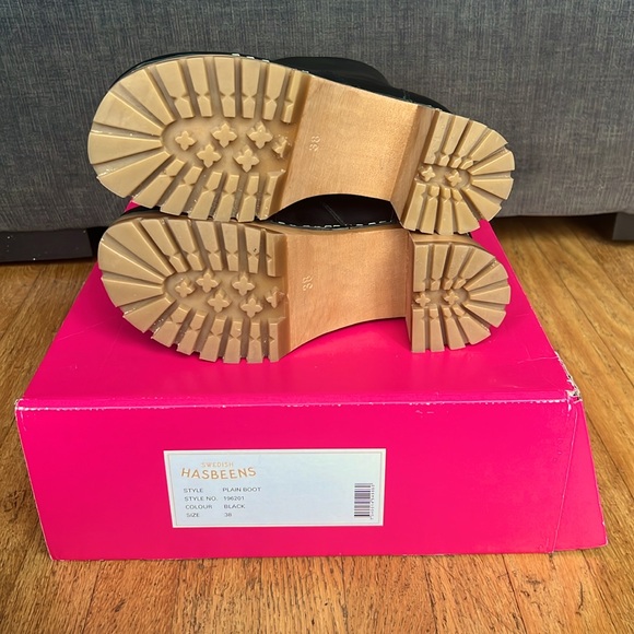 NWT Swedish Hasbeen Plain boot 38/7.5 black - Picture 6 of 8